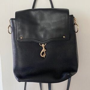 Rebecca Minkoff black leather backpack